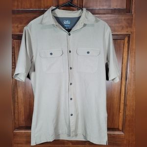 Croft & Barrow quick dry dress shirt small tan